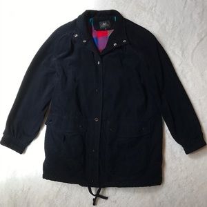 Black Corduroy Button Down Coat
